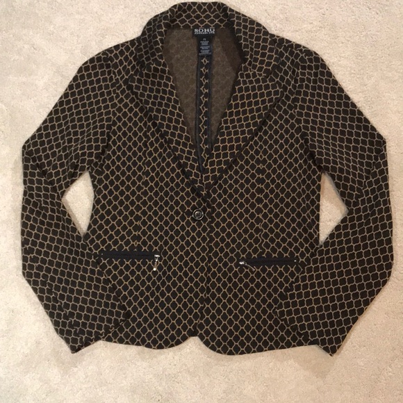 Soho Jackets & Blazers - SOHO NWOT petite small black & brown jacket